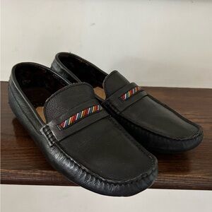 ROBERT‎ GRAHAM Hart II Black Leather Casual Driver's Loafers